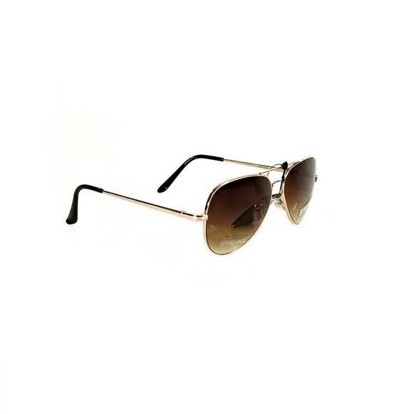 Aviator Sunglasses with Gold Frame - Picture 6 of 7